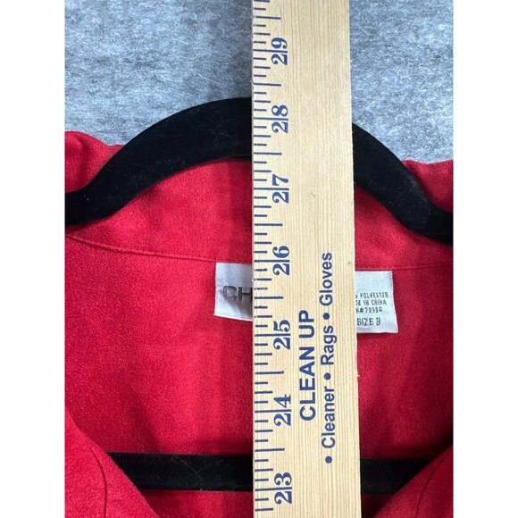 Chicos Womens Shirt Size 16 Chicos size 3 Red Embroidered Polyester Oriental - Picture 5 of 8